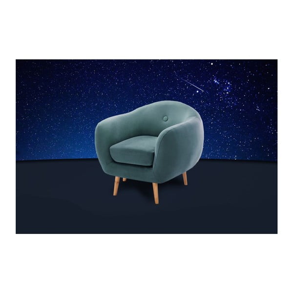 Tyrkysově modré křeslo Scandi by Stella Cadente Maison-image-3