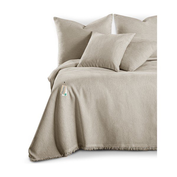 Béžový přehoz z žinylky 220x240 cm Talo – Filumi