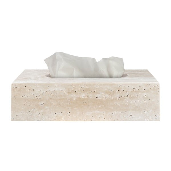 Kamenný box na kapesníky Travertine – Mette Ditmer Denmark