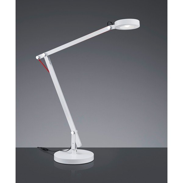 Bílá LED stolní lampa s ohybatelnou konstrukcí (výška 90 cm) Amsterdam – Trio-image-1