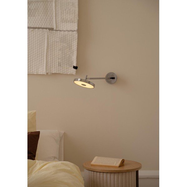LED nástěnné svítidlo s ohybatelnou konstrukcí/stmívatelné do zásuvky v leskle stříbrné barvě ø 15 cm Asteria Wall Long – UMAGE-image-4