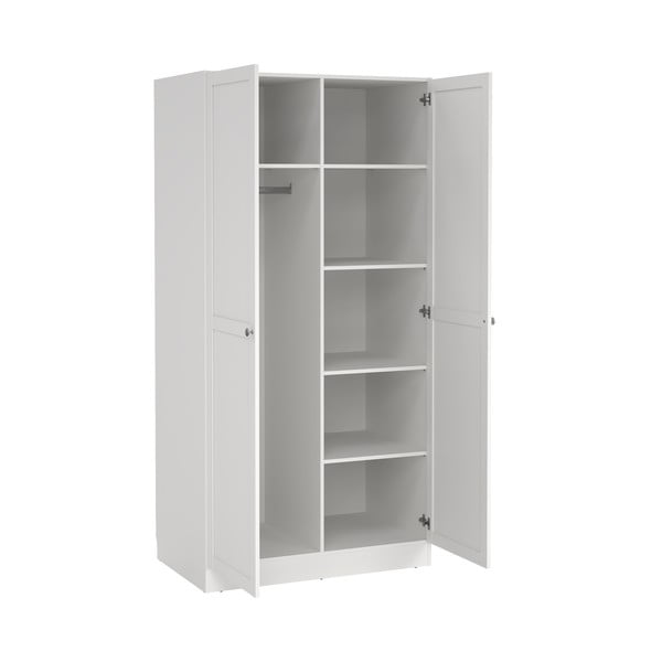 Bílá šatní skříň 99x200x62 cm Billund – Tvilum-image-3