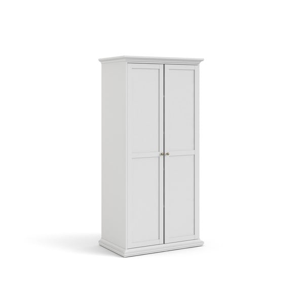 Bílá šatní skříň 96x201 cm Paris – Tvilum-image-4