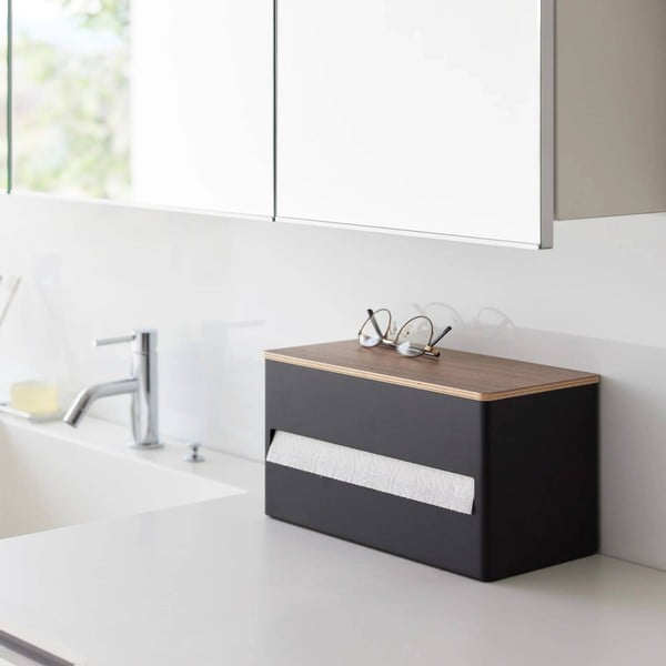 Černý kovový stojan na papírové utěrky Rin – YAMAZAKI-image-2