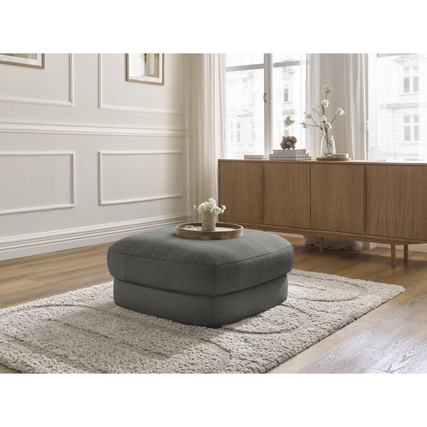 Tmavě šedá podnožka z textilie bouclé Leonore – Bobochic Paris-image-3