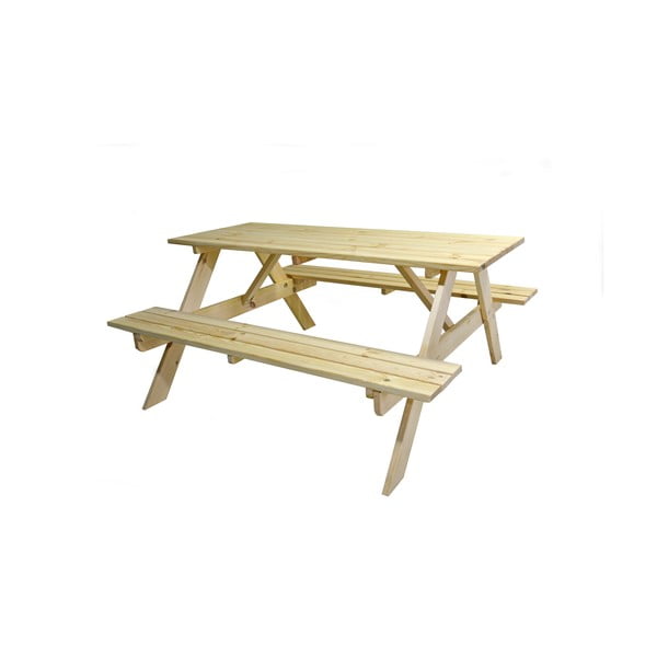 Zahradní jídelní set z borovicového dřeva pro 4 Piknik - Rojaplast-image-2