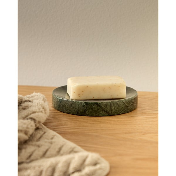 Tmavě zelená mramorová mýdlenka Elenei – Kave Home-image-1