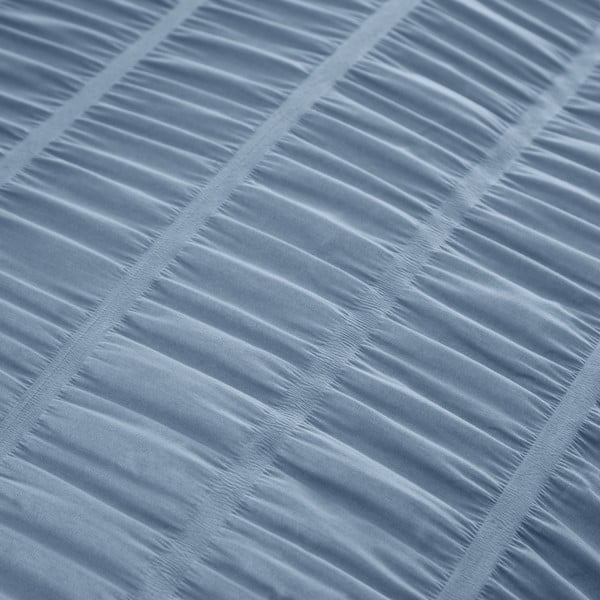 Modré krepové povlečení na dvoulůžko/prodloužené 230x220 cm Seersucker – Catherine Lansfield-image-4