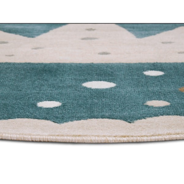 Modrý dětský koberec ø 140 cm Crown – Hanse Home-image-2