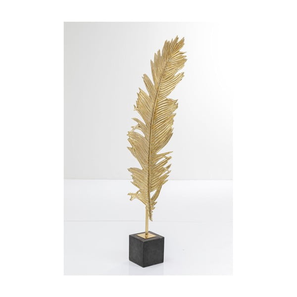 Dekorace ve zlaté barvě ve tvaru pera Kare Design Feather, 147 cm