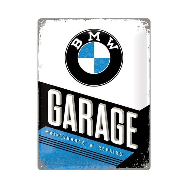 Plechová cedule BMW Garage, 30x40 cm