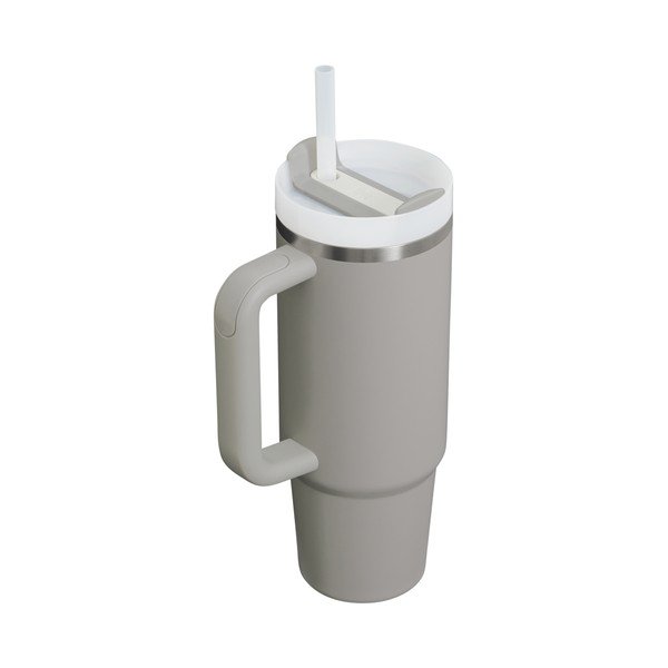 Světle šedá termoska s brčkem z nerezové oceli 890 ml Quencher H2.O FlowState™ Tumbler Ash – Stanley-image-2