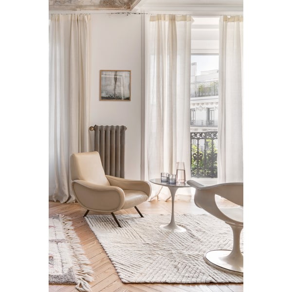 Krémový pratelný ručně tkaný vlněný koberec 170x240 cm Almond Valley – Lorena Canals-image-1