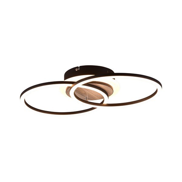 Černo-hnědé LED stmívatelné stropní svítidlo 28x46 cm Giro – Reality-image-1