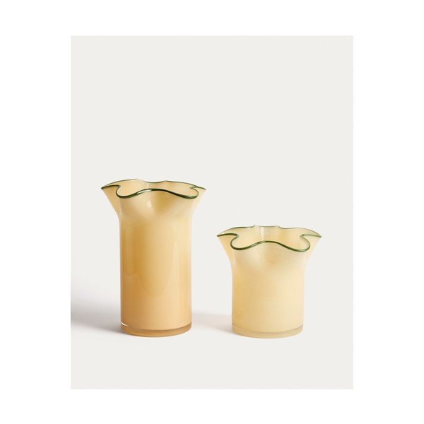 Žlutá skleněná váza (výška 19,5 cm) Endasi – Kave Home-image-3
