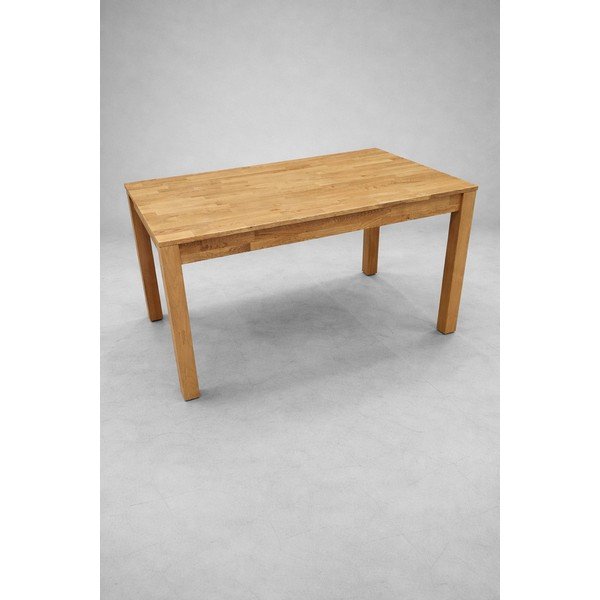 Rozkládací jídelní stůl s přídavnou deskou z dubového dřeva 90x140 cm Isbel - II. jakost – Kave Home-image-1