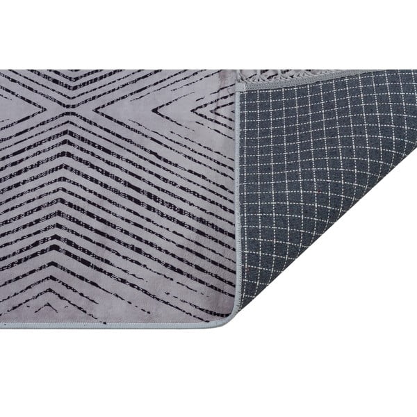 Šedý pratelný koberec běhoun 300x100 cm - Vitaus-image-2