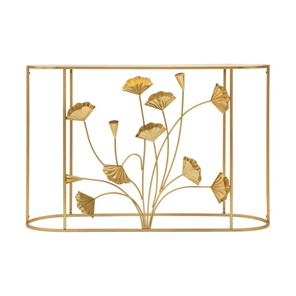 Konzolový stolek ve zlaté barvě 40x120 cm Flow – Mauro Ferretti-image-4