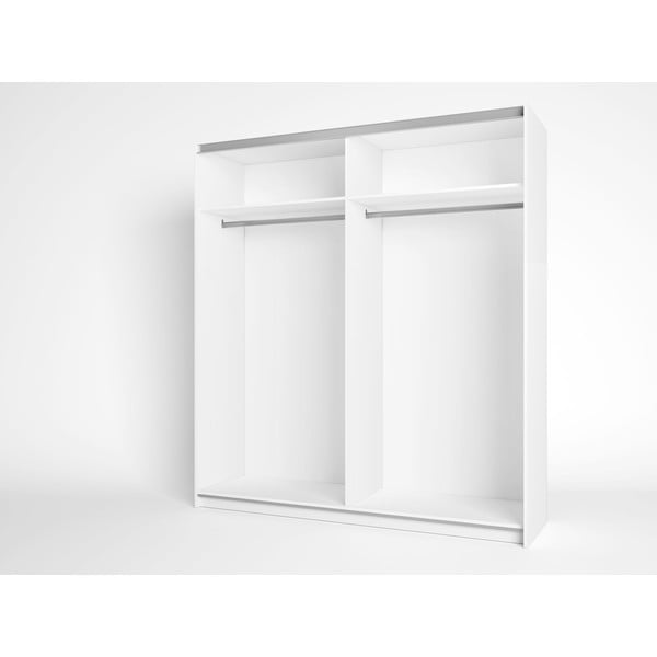 Bílá šatní skříň v dekoru dubu s posuvnými dveřmi 182x200 cm Sahara - Marckeric-image-1