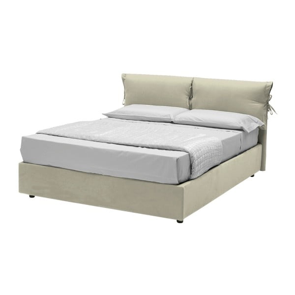 Béžová dvoulůžková postel s úložným prostorem 13Casa Iris, 160 x 190 cm