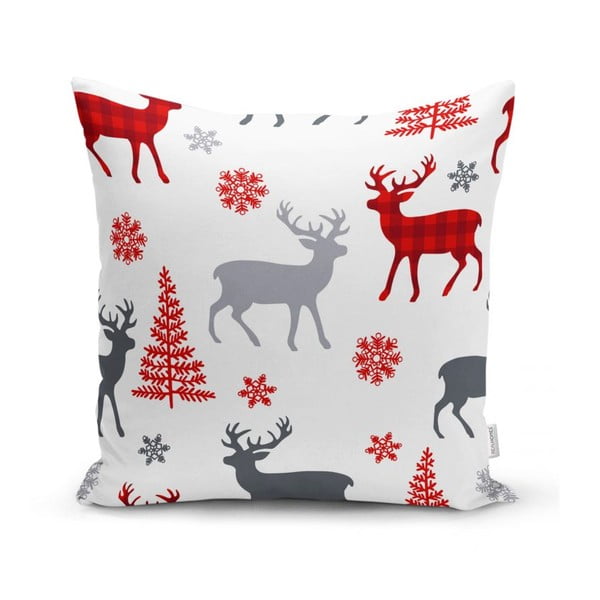 Sada 4 vánočních povlaků na polštář a běhounu na stůl Minimalist Cushion Covers Christmas Ornaments-image-3