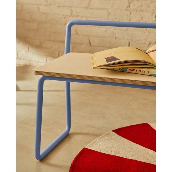 Modrá/v přírodní barvě lavice Tinn – Kave Home-image-1