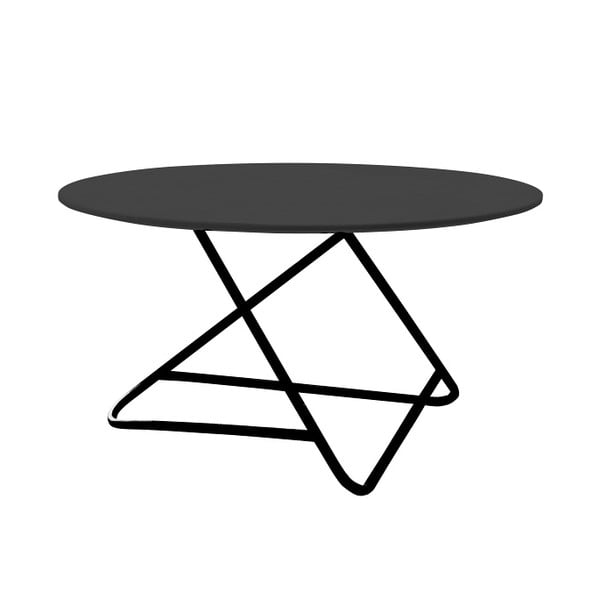 Černý stůl Softline Tribeca, Ø 75 cm