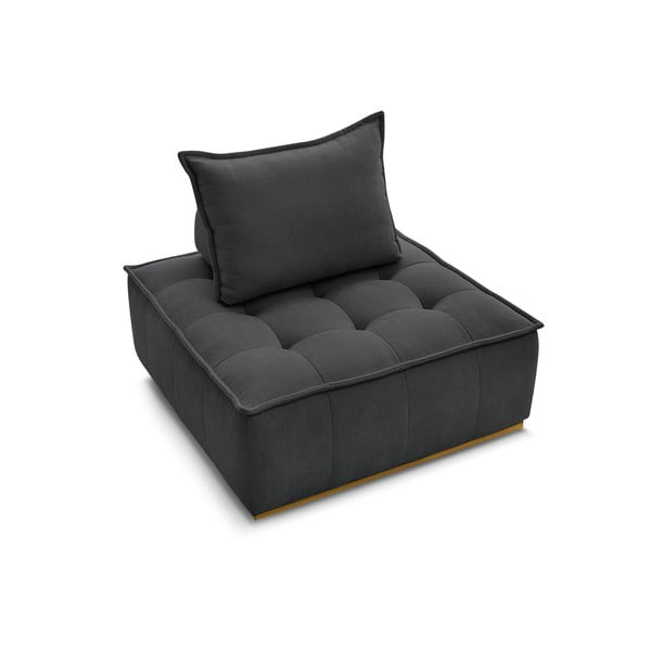 Tmavě šedé žinylkové křeslo Elisa – Bobochic Paris-image-4