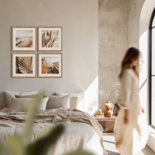 Tištěné obrazy v sadě 4 ks s rámem 30x30 cm Boho Dreams – Styler-image-2