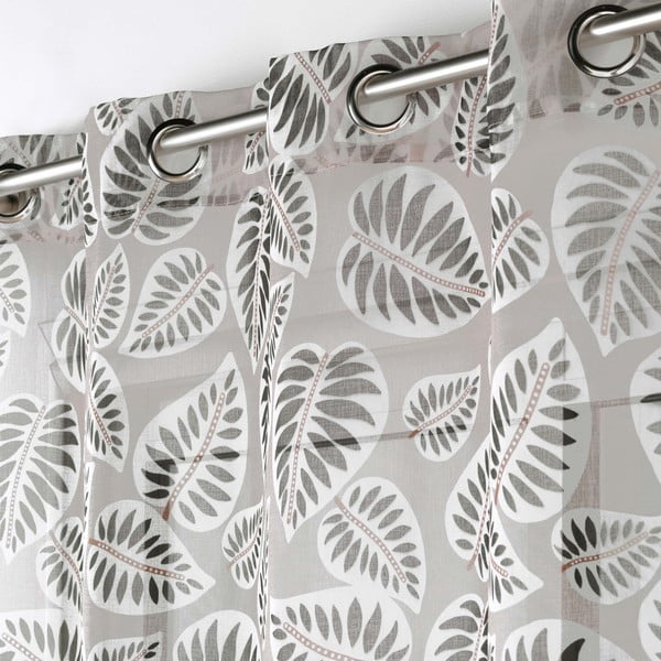 Černo-béžová voálová záclona 140x280 cm Alma – douceur d'intérieur-image-1