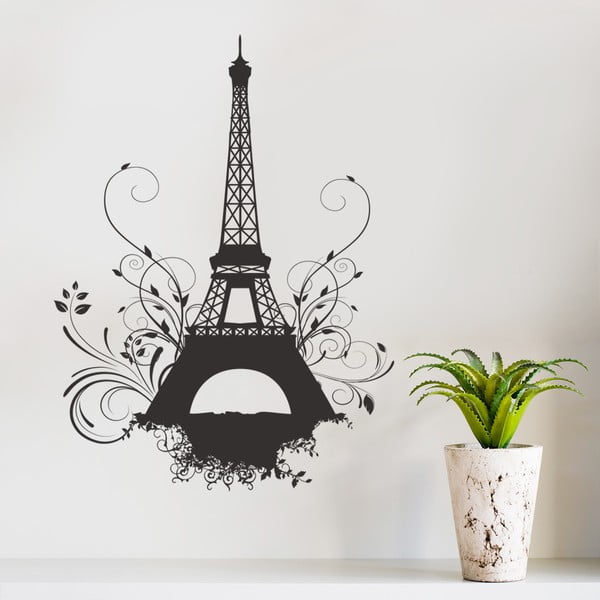Samolepka na stěnu Eiffel, 90x60 cm