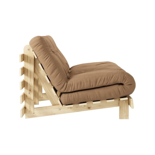 Hnědá rozkládací pohovka 140 cm Roots - Karup Design-image-4
