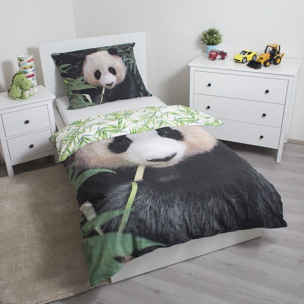 Bavlněné dětské povlečení na jednolůžko 140x200 cm Panda – Jerry Fabrics-image-2