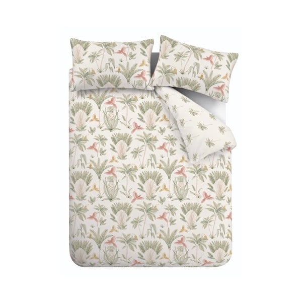 Béžové povlečení na dvoulůžko 200x200 cm Paradiso Palm – Catherine Lansfield