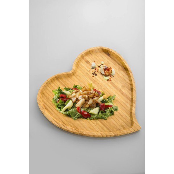 Bambusový servírovací podnos Bambum Amor, 27 cm-image-1