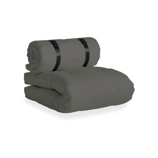 Tmavě šedé rozkládací křeslo vhodné do exteriéru Karup Design Design OUT™ Buckle Up Dark Grey