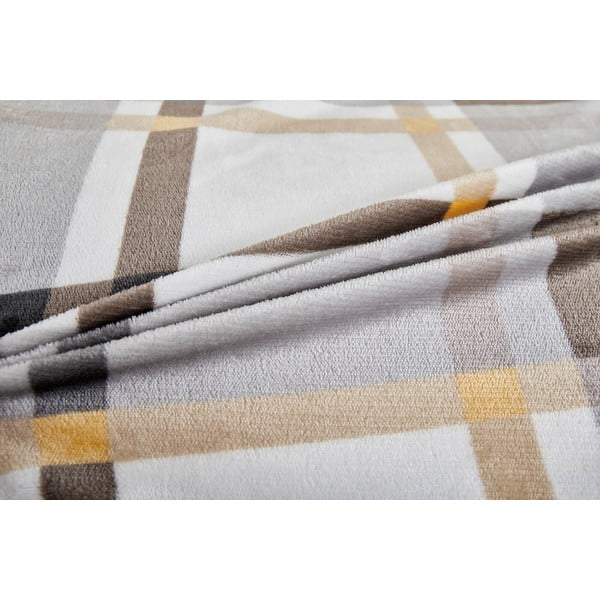 Šedo-hnědé povlečení na jednolůžko z mikroplyše 140x200 cm – My House-image-3