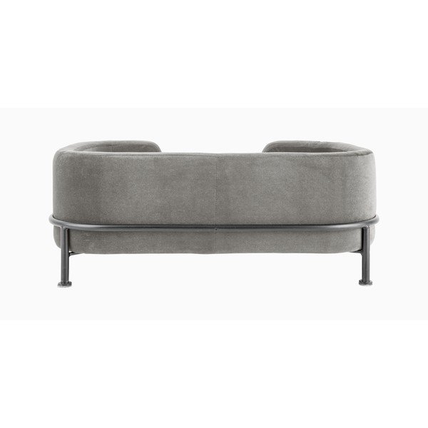 Šedý sametový pelíšek pro domácí mazlíčky 42x63 cm Puffed – Leitmotiv-image-4