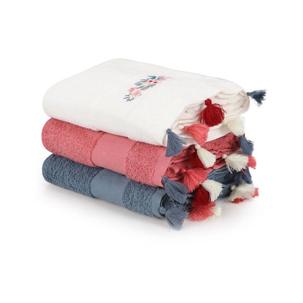 Froté bavlněné ručníky v sadě 3 ks 50x90 cm Asorti – Foutastic