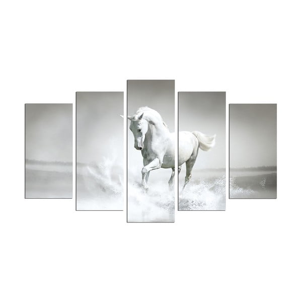 Vícedílný obraz White Horse, 110 x 60 cm