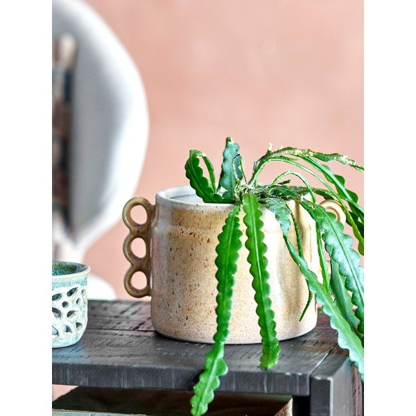 Kameninový ručně malovaný obal na květináč ø 15 cm Souri – Bloomingville-image-1