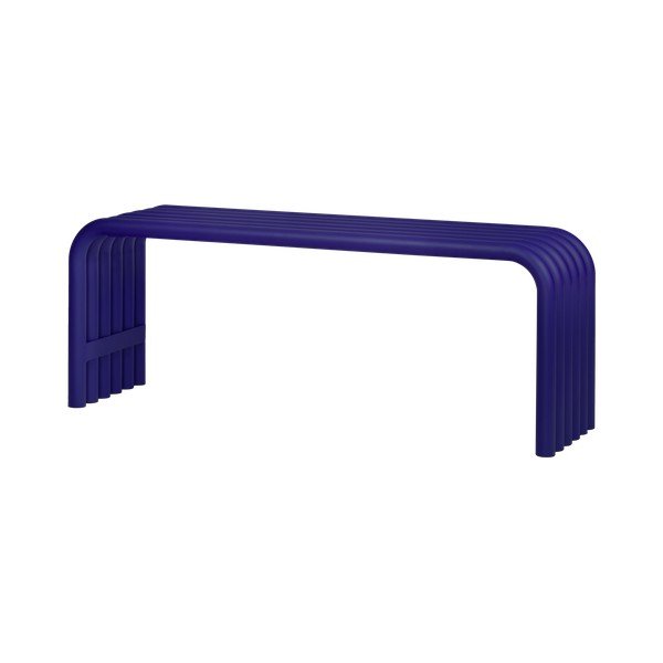 Modrá kovová zahradní lavice Nokk – noo.ma