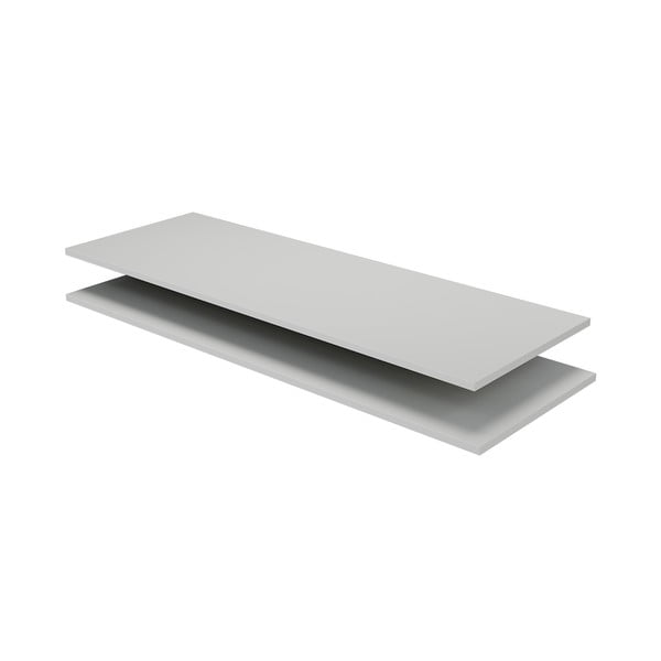 Světle šedá přídavná police 2 ks z borovicového dřeva Organize – WOOOD-image-2