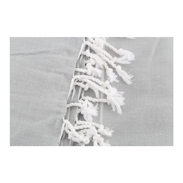 Světle šedá bavlněná osuška Hammam Sultan, 100 x 180 cm-image-3