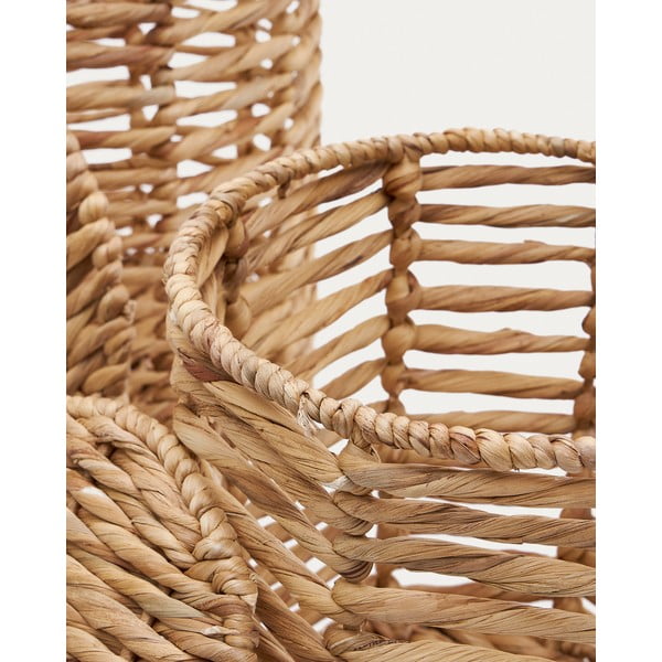 Dětské koše na hračky v sadě 2 ks z vodního hyacintu v přírodní barvě ø 30x50 cm Venezia – Kave Home-image-3