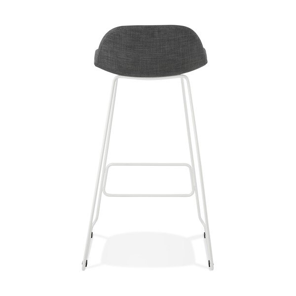 Šedá barová stolička s bílýma nohoma Kokoon Vancouver, výška sedu 76 cm-image-4
