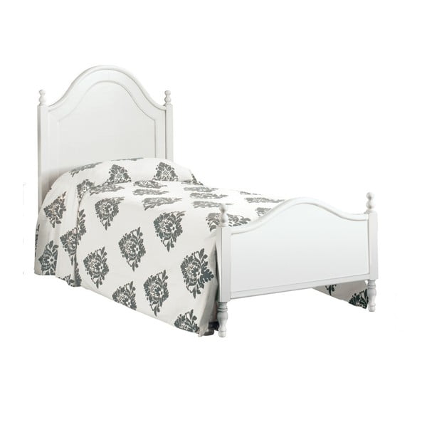 Bílá dřevěná jednolůžková postel Castagnetti Venezia, 90 x 200 cm