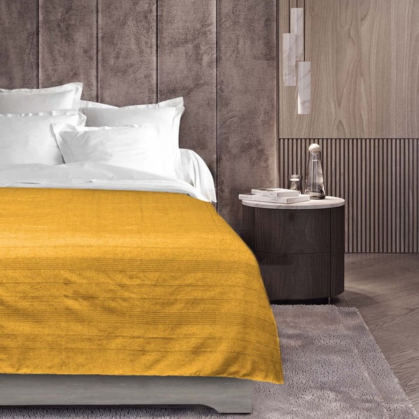 Žlutý přehoz 180x220 cm Lucile – douceur d'intérieur-image-3