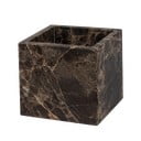 Tmavě hnědý mramorový koupelnový organizér na vatové tampony Marble – Mette Ditmer Denmark