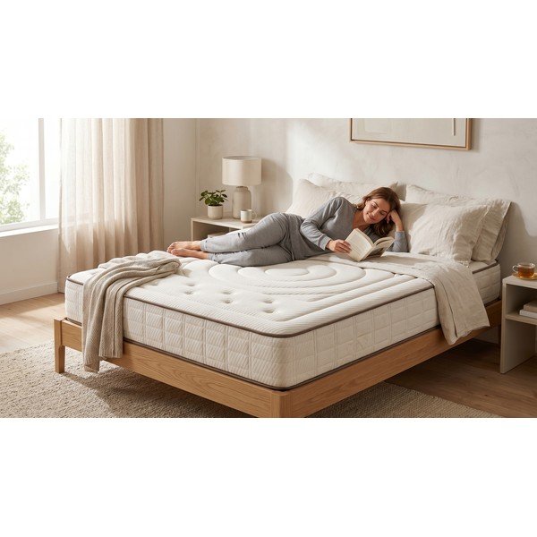 Tvrdá/středně tvrdá pěnová oboustranná matrace 90x200 cm Cashmere Premier – Moonia-image-1